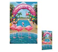 Placca da parete con fenicottero e piscina 1 copertura decorativa moderna per interruttore della luce a 1 banda, infrangibile, per soggiorno, camera da letto, decorazione per la casa, singola, vuota