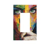 Placca da parete con ritratto astratto di una donna per interruttore della luce, copertura a bilanciere singolo, 1 banda, decoratore, prese, coperture per casa, cucina, stanza, bagno