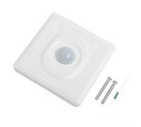 Placca da parete con sensore di movimento PIR, interruttore automatico on/off, per corridoio, scale, rilevatore a infrarossi a risparmio energetico, carico 200 W, bianco, 86 x 86 mm