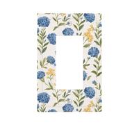 Placca da parete con stampa a blocchi vintage in lino con stampa botanica per interruttore della luce a bilanciere singolo 1 banda, decorazione per presa di casa, cucina, camera da letto, bagno