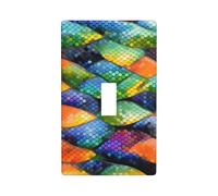 Placca da parete con stampa a squame di pesce arcobaleno, copertura decorativa in policarbonato per casa e ufficio