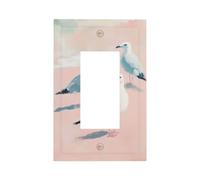 Placca da parete con tre gabbiani sulla spiaggia, piastra frontale per interruttore della luce a bilanciere singolo, 1 banda, decoratore, prese, coperture per casa, cucina, camera da letto, bagno