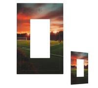 Placca da parete decoratore 1-Gang copri interruttori luce di medie dimensioni 5 "x 3" Presa copre tramonto bellissimo campo da calcio Piastre da parete per prese elettriche Copertura spina Piastre