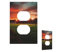 Placca da parete decoratore 1-Gang copri interruttori luce di medie dimensioni 5 "x 3" Presa copre tramonto bellissimo campo da calcio Piastre da parete per prese elettriche Copertura spina Piastre