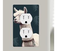 Placca da parete in alpaca con lama singola duplex, copertura decorativa per interruttore della luce, in plastica, decorazione per casa, camera da letto, cucina, 11,4 x 7,9 cm, dimensioni standard