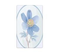 Placca da parete in legno con anemone a fiore, semplice, con interruttore singolo, decorativa, 1 banda, per cucina, camera da letto, bagno, dimensioni 11,4 x 7 cm