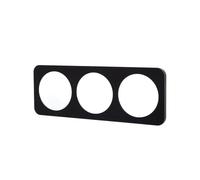 Placca da parete in plastica, nera, 3 chiavi, design tedesco/francese, adattabile a diversi sistemi elettrici, facile installazione.