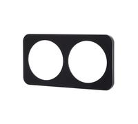 Placca da parete in plastica per installazione elettrica, 2 chiavi, design nero, adatta per ambienti domestici e commerciali. *