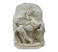 Placca da parete Pegasus - Mitologia greca cavallo alato | Fatto a mano in Grecia decorazione da parete in gesso duro | arte greca classica