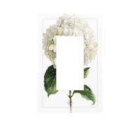 Placca da parete per interruttore della luce botanica ad acquerello bianco ortensia copertura piastra frontale a bilanciere singolo 1 banda decoratore presa coperture per la casa cucina camera bagno