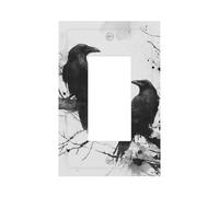 Placca da parete per interruttore della luce con 3 corvi, copertura a bilanciere singolo, 1 banda, decorazione per presa di corrente per casa, cucina, camera da letto, bagno