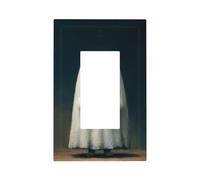 Placca da parete per interruttore della luce con fantasma carino che mangia un biscotto copertura per piastra frontale a bilanciere singolo 1 banda decoratore presa coperture per la casa cucina camera