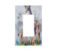 Placca da parete per interruttore della luce di strada graffiti con giraffa colorata copertura per piastra frontale a bilanciere singolo 1 banda decoratore presa coperture per la casa cucina camera