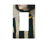 Placca da parete per interruttore della luce maglione a righe verde smeraldo giallo donna piastra frontale copertura bilanciere singolo 1 banda decoratore presa coperture per la casa cucina camera