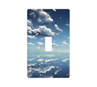 Placca da parete stampata con cielo blu e nuvole bianche, copertura decorativa in policarbonato per casa e ufficio