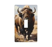 Placca da parete stampata con gregge di bisonte nordamericano, copertura decorativa in policarbonato per casa e ufficio