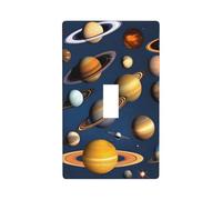 Placca da parete stampata con pianeti del sistema solare, copertura decorativa in policarbonato per casa e ufficio