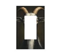 Placca da parete vintage con interruttore della luce con occhi saggi, copertura per piastra frontale a bilanciere singolo, 1 banda, decoratore, copertine per presa di casa, cucina, stanza, bagno