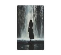 Placca da parete vuota a cascata con profilo femminile a cascata, per interruttore della luce, decorativo, 1 banda, per cucina, camera da letto, bagno, dimensioni 11,4 x 7 cm