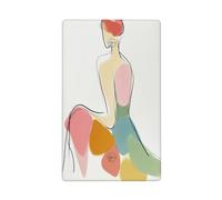 Placca da parete vuota a forma di figura minimalista di donna singola interruttore luce copertura decorativa 1 banda per cucina stanza bagno dimensioni 11,4 x 7 cm