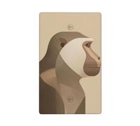 Placca da parete vuota a forma di scimmia minimalista, forma geometrica singola, per cucina, camera da letto, bagno, dimensioni: 11,4 x 7 cm