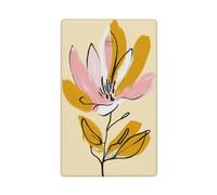Placca da parete vuota astratta con fiore di magnolia botanica singola per interruttore della luce decorativa 1 banda per cucina stanza bagno dimensioni 11,4 x 7 cm