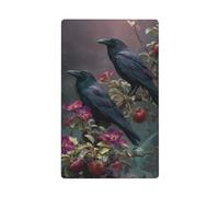 Placca da parete vuota con due corvi singoli, copertura decorativa per interruttore della luce, 1 banda, per cucina, camera da letto, bagno, dimensioni 11,4 x 7 cm