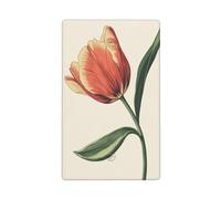 Placca da parete vuota con fiore a tulipano disegnato a mano, decorazione per interruttore della luce, 1 banda, per cucina, camera da letto, bagno, dimensioni 11,4 x 7 cm