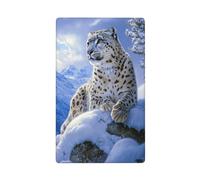 Placca da parete vuota con leopardo delle nevi in montagna delle nevi singola levetta per interruttore della luce decorativa 1 banda per cucina stanza bagno dimensioni 11,4 x 7 cm