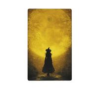 Placca da parete vuota con luna piena che cammina su una vecchia strada, con interruttore singolo, decorativa, 1 banda, per cucina, camera da letto, bagno, dimensioni 11,4 x 7 cm