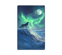 Placca da parete vuota con lupo che ulula nella notte misterioso singolo interruttore luce copertura decorativa 1 banda per cucina camera bagno dimensioni 11,4 x 7 cm