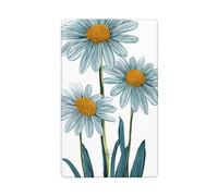 Placca da parete vuota con margherite retrò e fiori e margherite, copertura decorativa per interruttore della luce, 1 banda, per cucina, camera da letto, bagno, dimensioni 11,4 x 7 cm