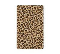 Placca da parete vuota con motivo leopardato marrone scuro nero caldo beige singolo interruttore bianco copertura decorativa 1 banda per cucina camera bagno dimensioni 11,4 x 7 cm