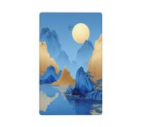 Placca da parete vuota con paesaggio blu montain acqua luna singola levetta vuota interruttore luce copertura decorativa 1 banda per cucina stanza bagno dimensioni 11,4 x 7 cm
