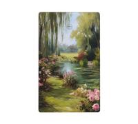 Placca da parete vuota con rose rosa e salici singola, per interruttore della luce, decorativo, 1 banda, per cucina, camera da letto, bagno, dimensioni 11,4 x 7 cm