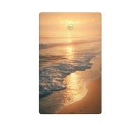 Placca da parete vuota con tramonto sulla spiaggia con onde singola, copertura decorativa per interruttore della luce, 1 banda, per cucina, camera da letto, bagno, dimensioni 11,4 x 7 cm