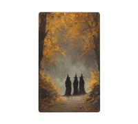 Placca da parete vuota con tre streghe sul sentiero della foresta autunnale con levetta singola, copertura decorativa per interruttore della luce, 1 banda, per cucina, camera da letto, bagno