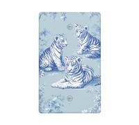 Placca da parete vuota con tre tigri blu con interruttore singolo per interruttore della luce decorativa 1 banda per cucina stanza bagno dimensioni 11,4 x 7 cm