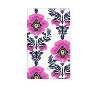 Placca da parete vuota con viole del pensiero rosa fluo, arte popolare tradizionale, interruttore singolo, decorativo, 1 banda, per cucina, camera da letto, bagno, dimensioni 11,4 x 7 cm
