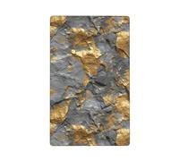 Placca da parete vuota in lega oro-argento con trama singola per interruttore della luce decorativa 1 banda per cucina stanza bagno dimensioni 11,4 x 7 cm