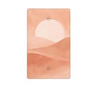 Placca da parete vuota minimalista con alba sopra le colline del deserto con interruttore singolo, decorativa, 1 banda, per cucina, camera da letto, bagno, dimensioni 11,4 x 7 cm