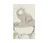 Placca da parete vuota minimalista con elefante che fa il bagno nella vasca da bagno con interruttore singolo bianco copertura per interruttore della luce decorativa 1 banda per cucina stanza bagno