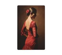 Placca da parete vuota per interruttore a parete con vestito spagnolo rosso, decorazione per cucina, camera da letto, bagno, dimensioni: 11,4 x 7 cm