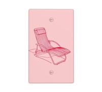 Placca da parete vuota per sedia a sdraio minimalista con linea rossa per interruttore della luce decorativa 1 banda per cucina stanza bagno dimensioni 11,4 x 7 cm