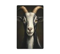 Placca da parete vuota vintage con capra con occhi saggi e interruttore singolo, decorativa, 1 banda, per cucina, camera da letto, bagno, dimensioni 11,4 x 7 cm