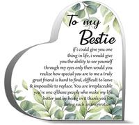 Placca decorativa a forma di cuore in acrilico, 15,2 x 15,2 cm, regalo per donne e uomini, con scritta in inglese "If I could give you one thing in life", per casa, scrivania, bestie, amicizia