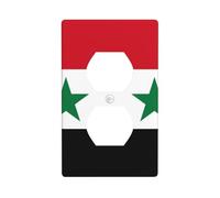 Placca decorativa con bandiera della Repubblica araba siriana, in policarbonato, infrangibile, per casa, ufficio, 1 banda con viti