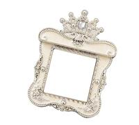 Placca Decorativa Corona con Cristalli per Interruttore, 1 Gang | Acrilico, Finitura Argento Scintillante, Stile Elegante Moderno, per Parete Interna e Bagno, senza Attrezzi