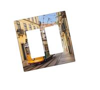 Placca decorativa da parete 2 moduli Duplex WallPlate lisbon tram Copertura per interruttore della luce Copertura decorativa per interruttore della luce Placca da parete decorativa 5 "X 3