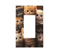 Placca decorativa da parete a 1 banda, con gattini carini, per camera da letto e soggiorno